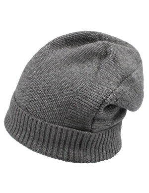 Silver Thread Velour Lined Beanie Hat