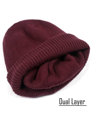 Dual Layer Reversible Beanie Hat