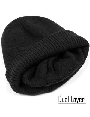 Dual Layer Reversible Beanie Hat