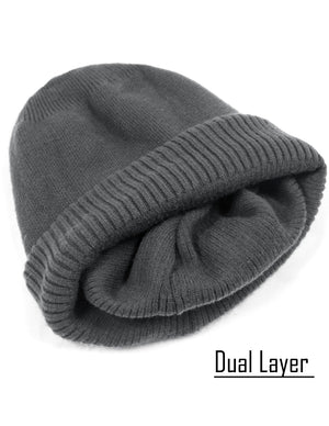 Dual Layer Reversible Beanie Hat