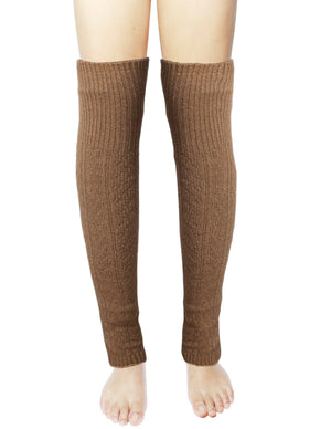 Narrow Cable Long Cable Leg Warmers