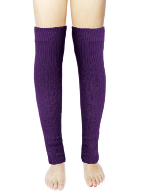 Narrow Cable Long Cable Leg Warmers