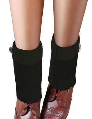 One Button Knit Boot Cuff