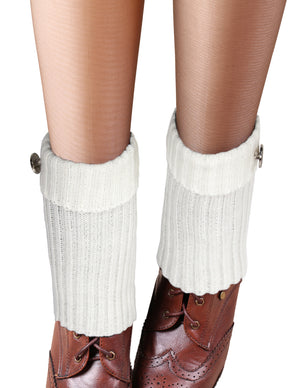 One Button Knit Boot Cuff