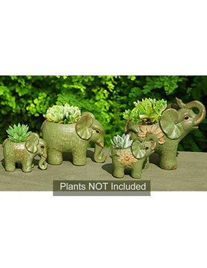  Vintage Ceramic Elephant Succulent Pot | Plant Pot Bonsai | Dahlia