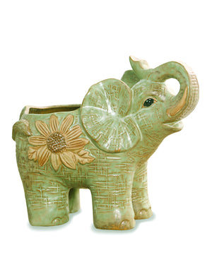  Vintage Ceramic Elephant Succulent Pot | Plant Pot Bonsai | Dahlia