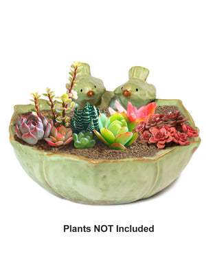  Vintage Ceramic Bird Succulent Pot | Plant Pot Bonsai | Dahlia