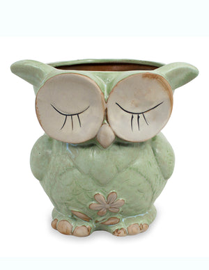  Vintage Ceramic Owl Succulent Pot | Plant Pot Bonsai | Dahlia