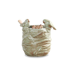 Bird Nest Ceramic Succulent Pot | Plant Pot Bonsai | Dahlia