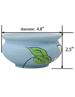 Lotus In Bloom Hand Painted Ceramic Succulent Planter | Plant Pot Saucer | Dahlia