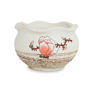  Plum Blossom Hand Painted Ceramic Succulent Planter | Plant Pot | Dahlia