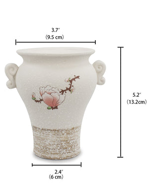  Plum Blossom Hand Painted Ceramic Succulent Planter | Plant Pot | Dahlia
