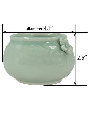 Celadon Glaze Porcelain Succulent Planter | Plant Pot | Dahlia