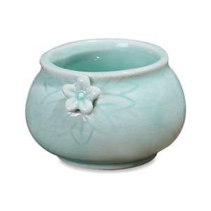 Celadon Glaze Porcelain Succulent Planter | Plant Pot | Dahlia