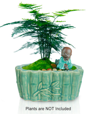 Celadon Glaze Porcelain Succulent Planter | Plant Pot | Dahlia