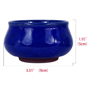  3.5 Inch Mini Crackle Glaze Ceramic Succulent Pot | Plant Pot Bonsai | Dahlia