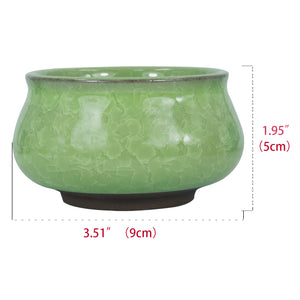  3.5 Inch Mini Crackle Glaze Ceramic Succulent Pot | Plant Pot Bonsai | Dahlia
