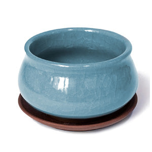 3.5 Inch Mini Crackle Glaze Ceramic Succulent Pot | Plant Pot Bonsai | Dahlia