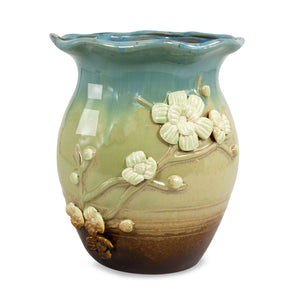  Tri Color Flower Ceramic Succulent Pot | Plant Pot Bonsai | Dahlia