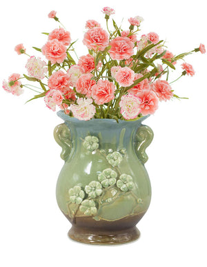  Tri Color Flower Ceramic Succulent Pot | Plant Pot Bonsai | Dahlia