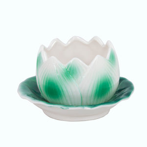 Lotus Shaped Ceramic Succulent Planter | Plant Pot Bonsai | Dahlia