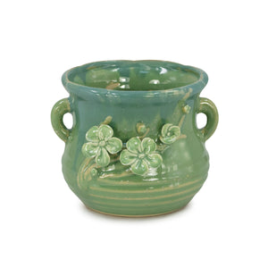  Tri Color Flower Ceramic Succulent Pot | Plant Pot Bonsai | Dahlia