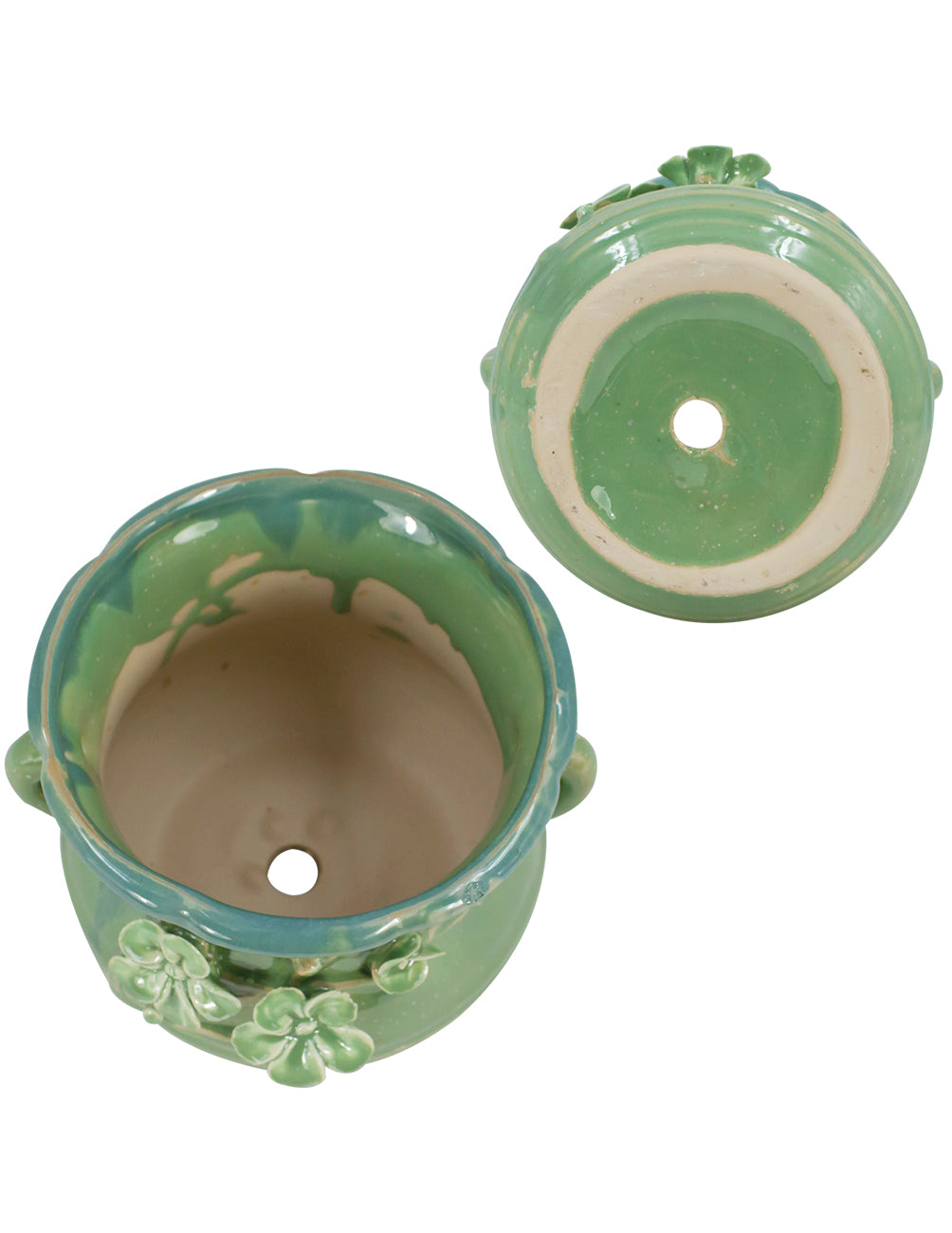 Tri Color Flower Ceramic Succulent Pot | Bonsai Planter | Dahlia