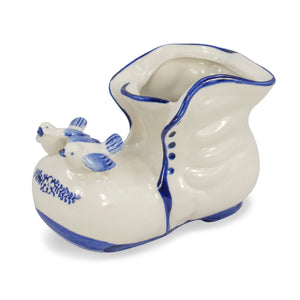  Blue White Shoe Ceramic Succulent Planter | Plant Pot Bonsai | Dahlia