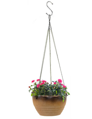 Ceramic Hanging Planter Flower Pot | Planter Plant Saucer | Dahlia