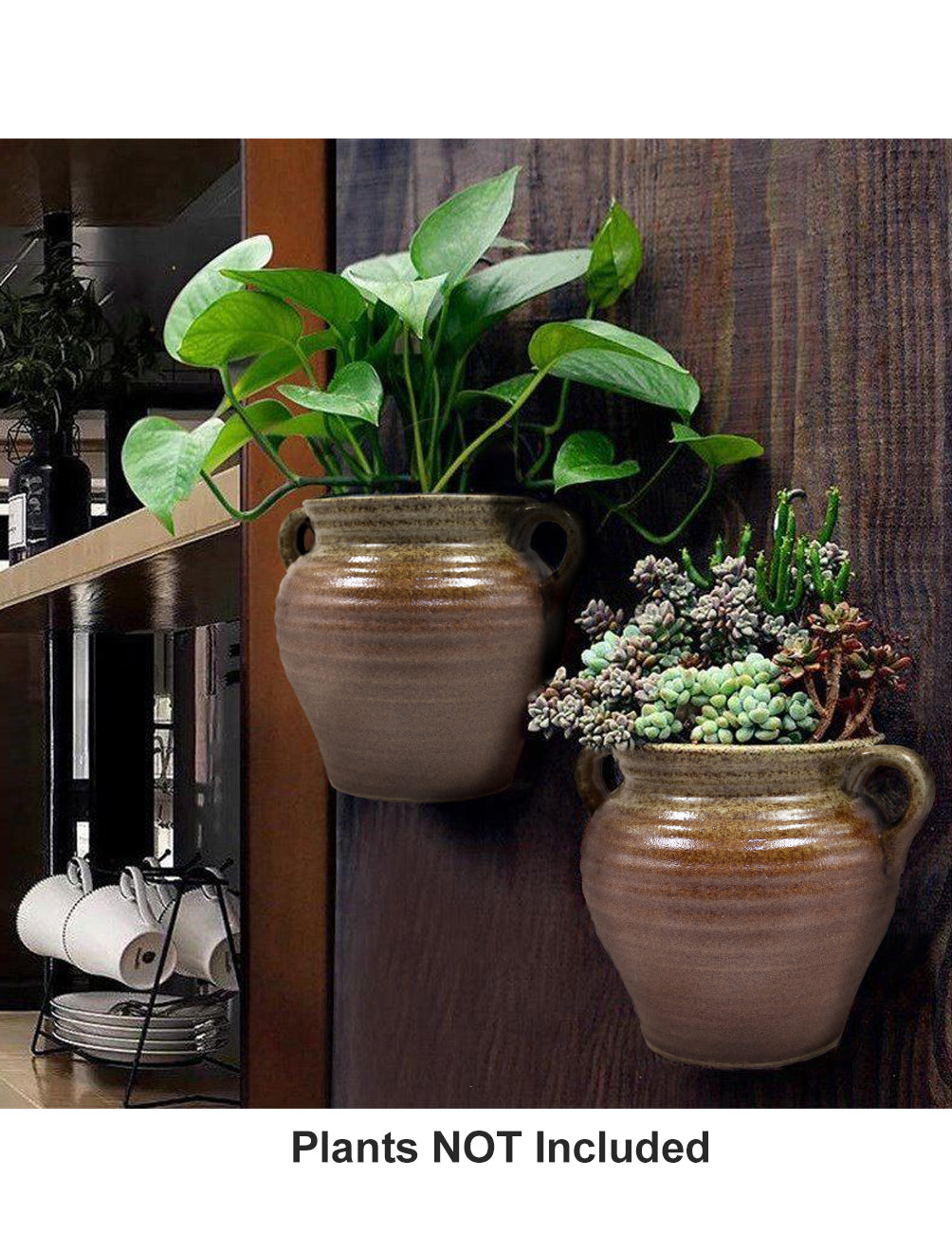 wall hanging succulent planter Ceramic Vertical Wall Hanging Succulent Planter | Plant Pot