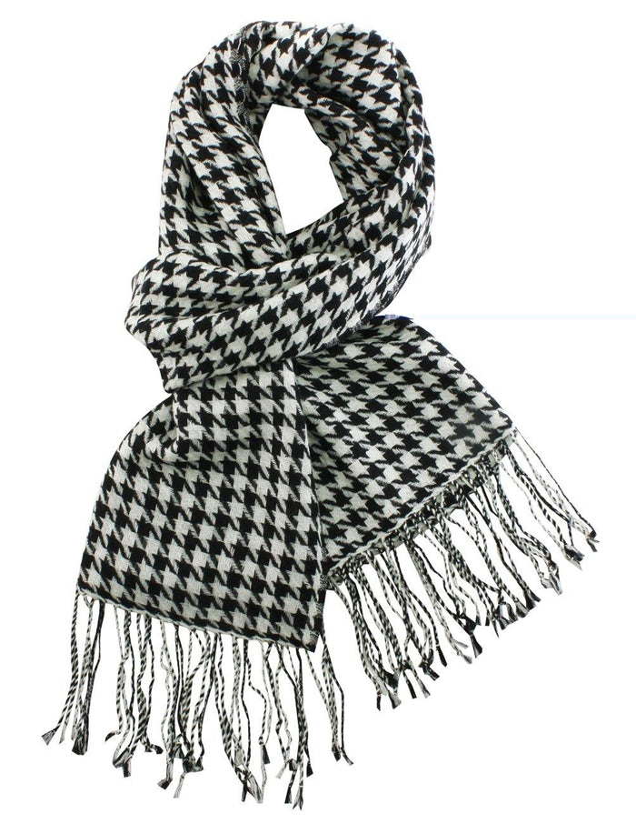 100% wool Scarfs Wraps and Shawls Houndstooth/Plaid Pattern