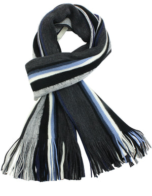 Men's Soft Warm and Long Winter Scarf Striped Knit