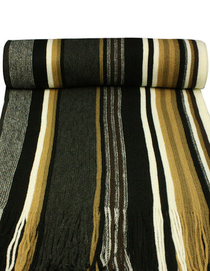 Men's Soft Warm and Long Winter Scarf Striped Knit