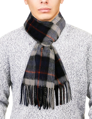 Men's 100% Wool Scarf Plaid