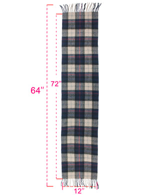 Men's 100% Wool Scarf Plaid