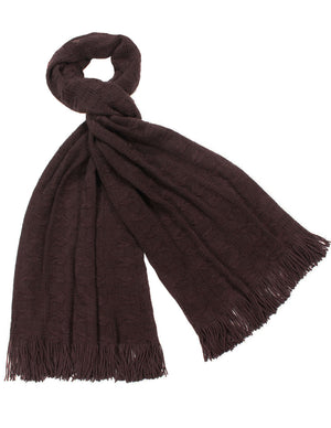 Wheat Ear Fashion Cashmere-Feel Knitted Tassel Ends Long Scarf