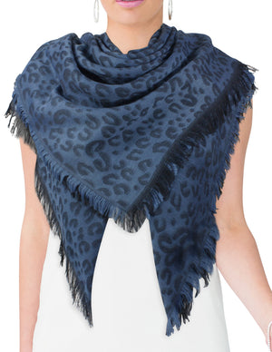Leopard Lover Super Soft Rayon Large Square Scarf Shawl