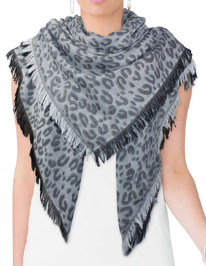Leopard Lover Super Soft Rayon Large Square Scarf Shawl