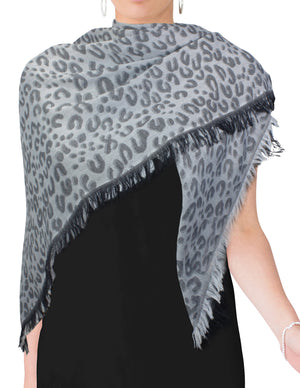 Leopard Lover Super Soft Rayon Large Square Scarf Shawl