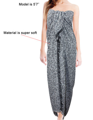 Leopard Lover Super Soft Rayon Large Square Scarf Shawl