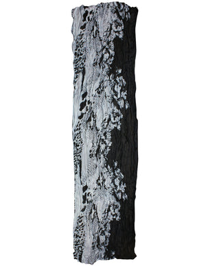 Street Style Rose Flower Leopard Print Chain Link Long Scarf