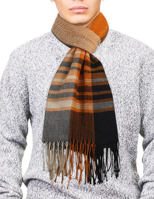 100% wool Scarfs Wraps and Shawls Mesh Plaid/Awning Striped - Dahlia