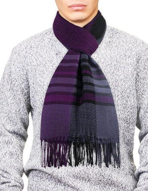 100% wool Scarfs Wraps and Shawls Mesh Plaid/Awning Striped - Dahlia