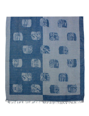 Chinese English Character Seal Stamps  Long Scarf