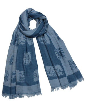 Chinese English Character Seal Stamps  Long Scarf