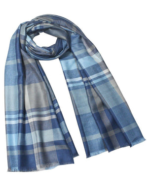 Casual Chic Plaid Stripes Long Scarf