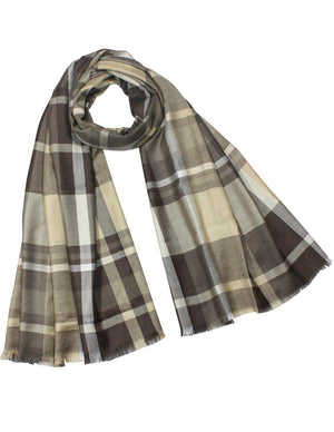 Casual Chic Plaid Stripes Long Scarf