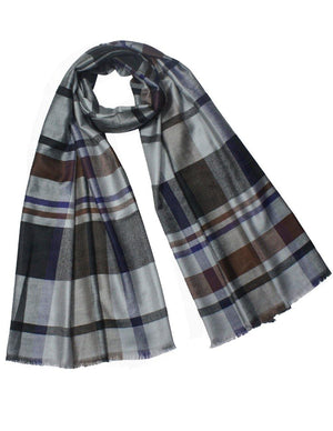 Casual Chic Plaid Stripes Long Scarf