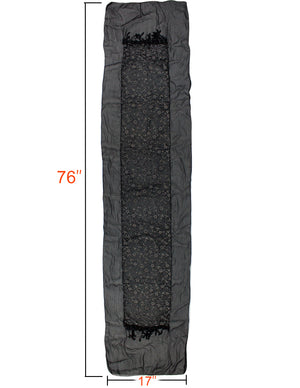 Shining Floret Flower Pattern Hand Embroidered Lace Long Scarf Shawl