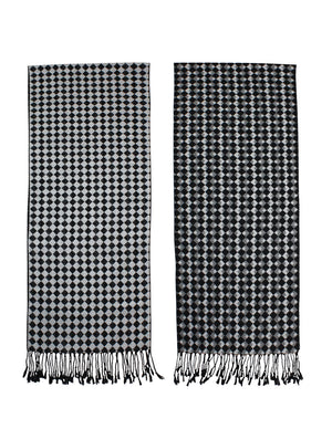 Reversible Classic Checkers Silky Cashmere Feel Long Scarf